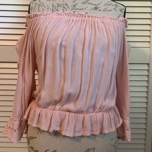 Pink Off-Shoulder Top